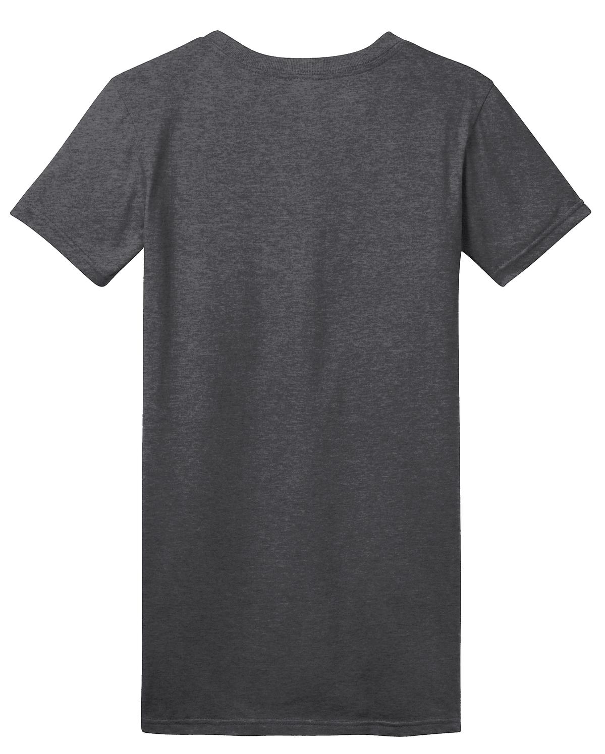 Custom Embroidered District T-Shirts  in Heathered Charcoal