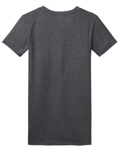 Custom Embroidered District T-Shirts  in Heathered Charcoal
