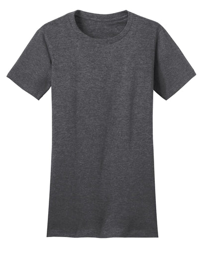 Custom Embroidered District T-Shirts  in Heathered Charcoal