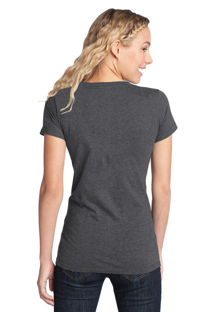 Custom Embroidered District Women's Fitted The Concert Tee DT5001,Heathered Charcoal