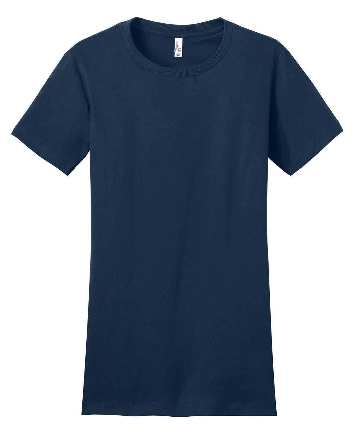 Custom Embroidered District T-Shirts  in New Navy