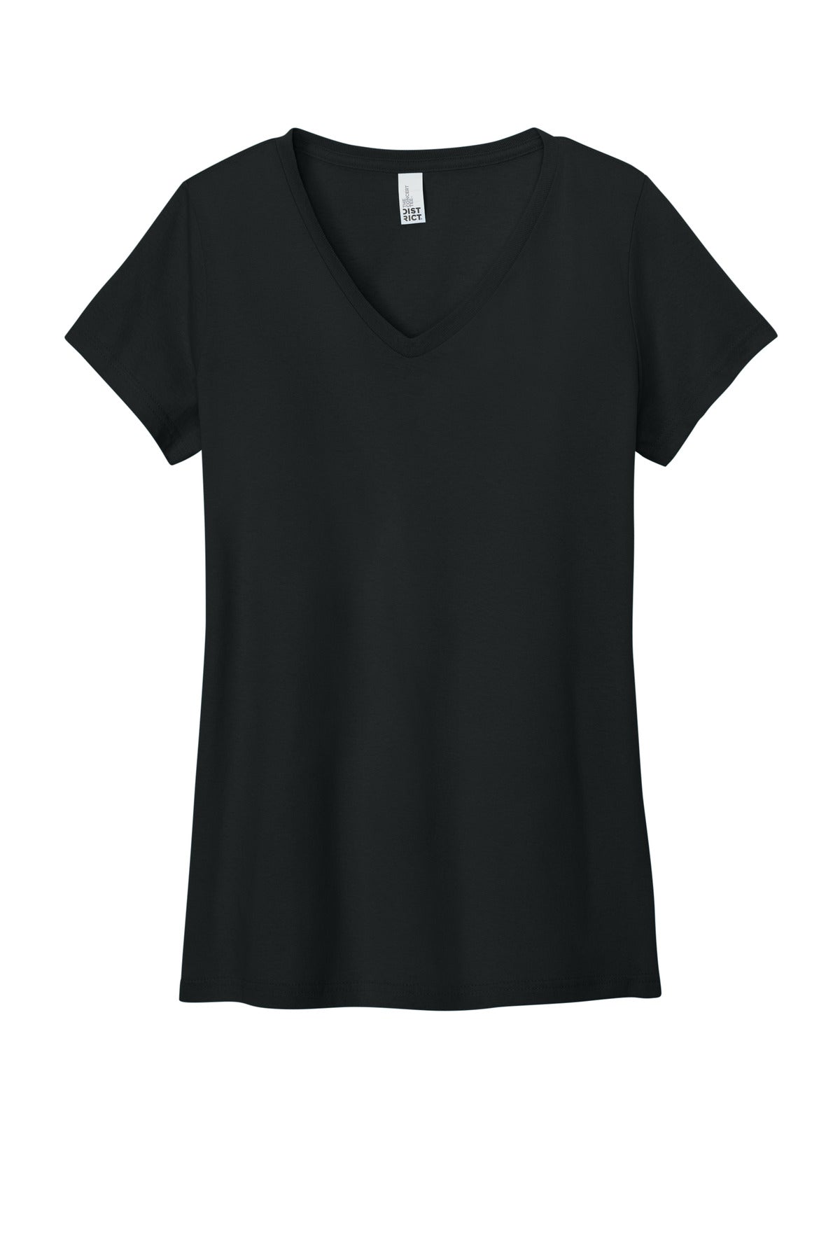 Custom Embroidered District T-Shirts  in Black