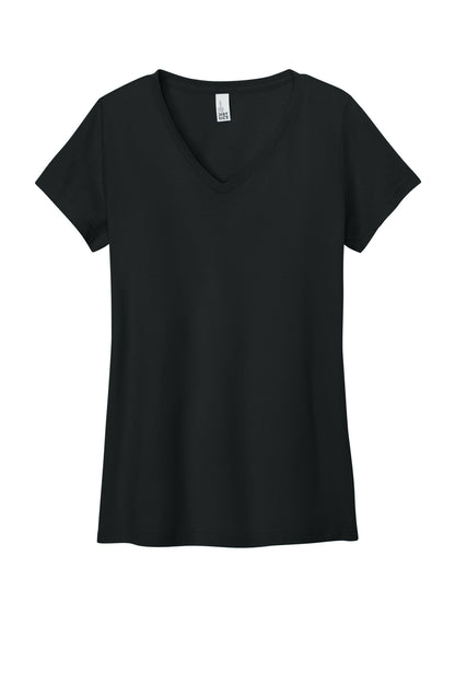 Custom Embroidered District T-Shirts  in Black