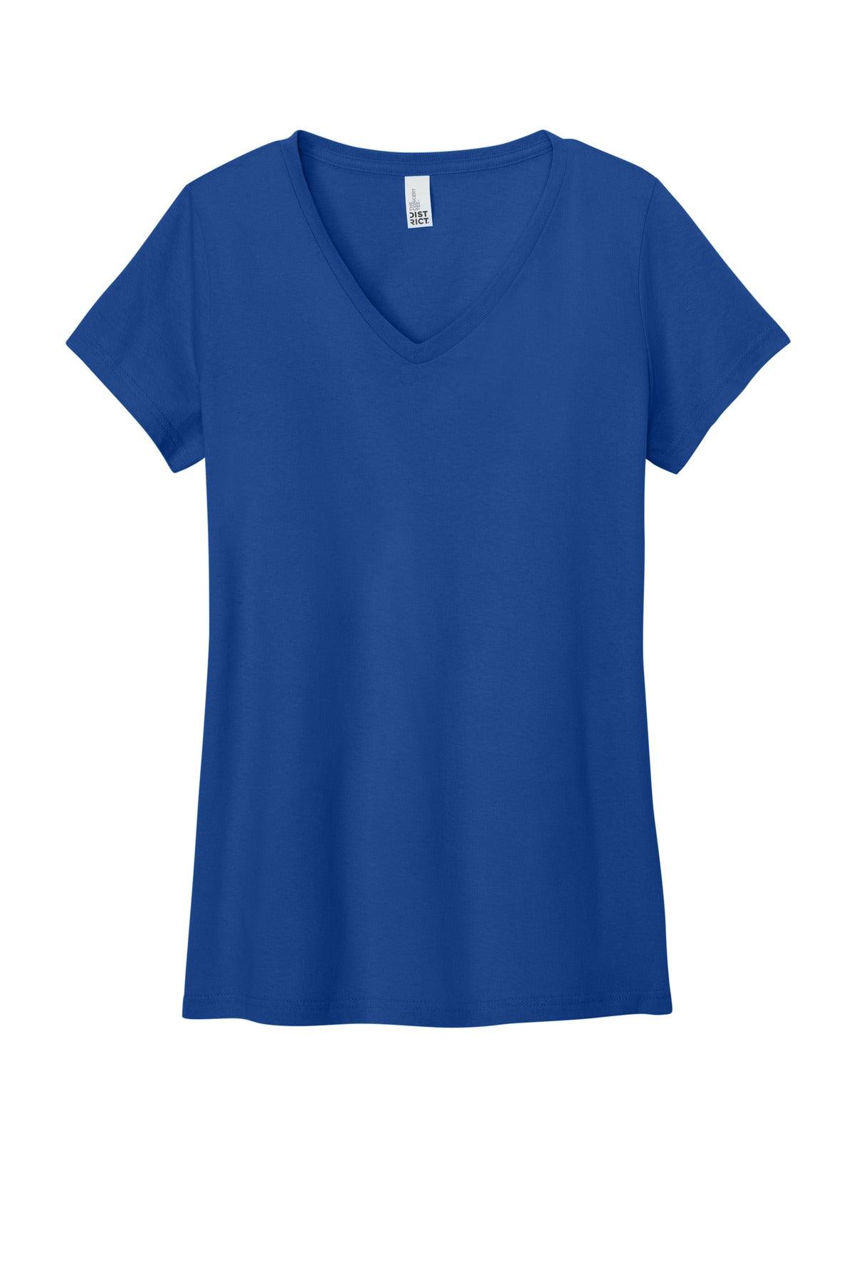 Custom Embroidered District T-Shirts  in Deep Royal