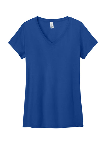 Custom Embroidered District T-Shirts  in Deep Royal