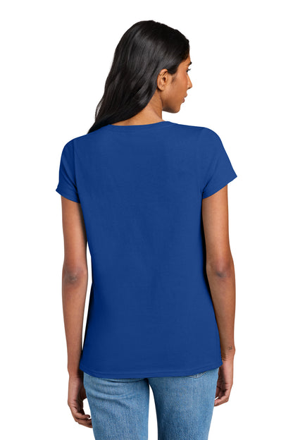 Custom Embroidered District T-Shirts  in Deep Royal