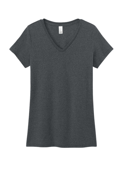 Custom Embroidered District T-Shirts  in Heathered Charcoal