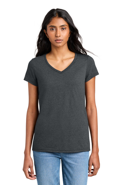 Custom Embroidered District T-Shirts  in Heathered Charcoal
