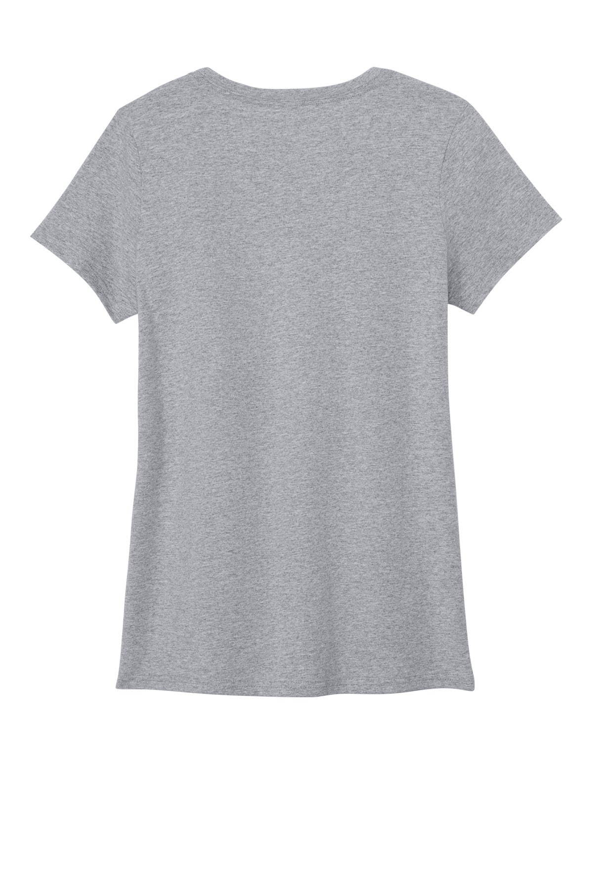 Custom Embroidered District T-Shirts  in Heather Grey