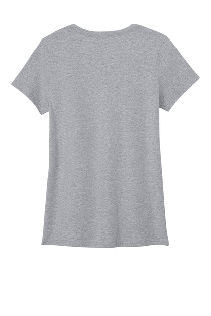 Custom Embroidered District T-Shirts  in Heather Grey