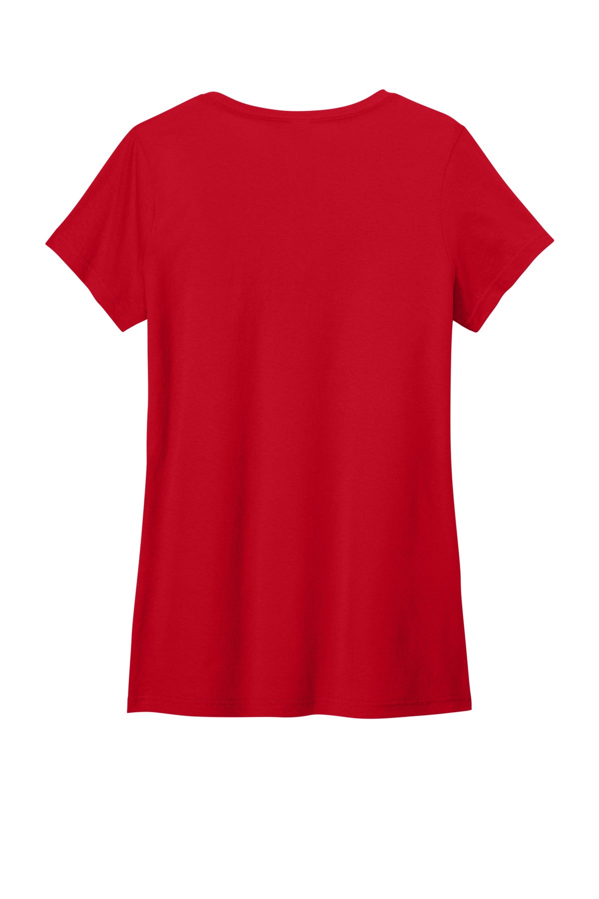 Custom Embroidered District T-Shirts  in New Red