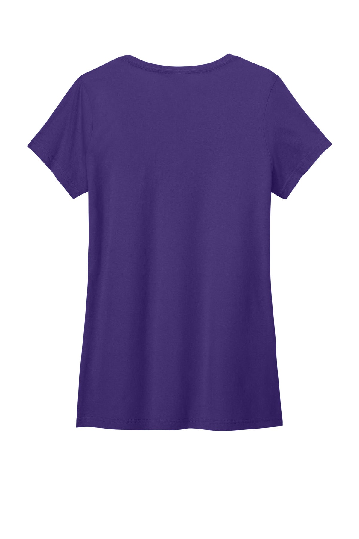 Custom Embroidered District T-Shirts  in Purple