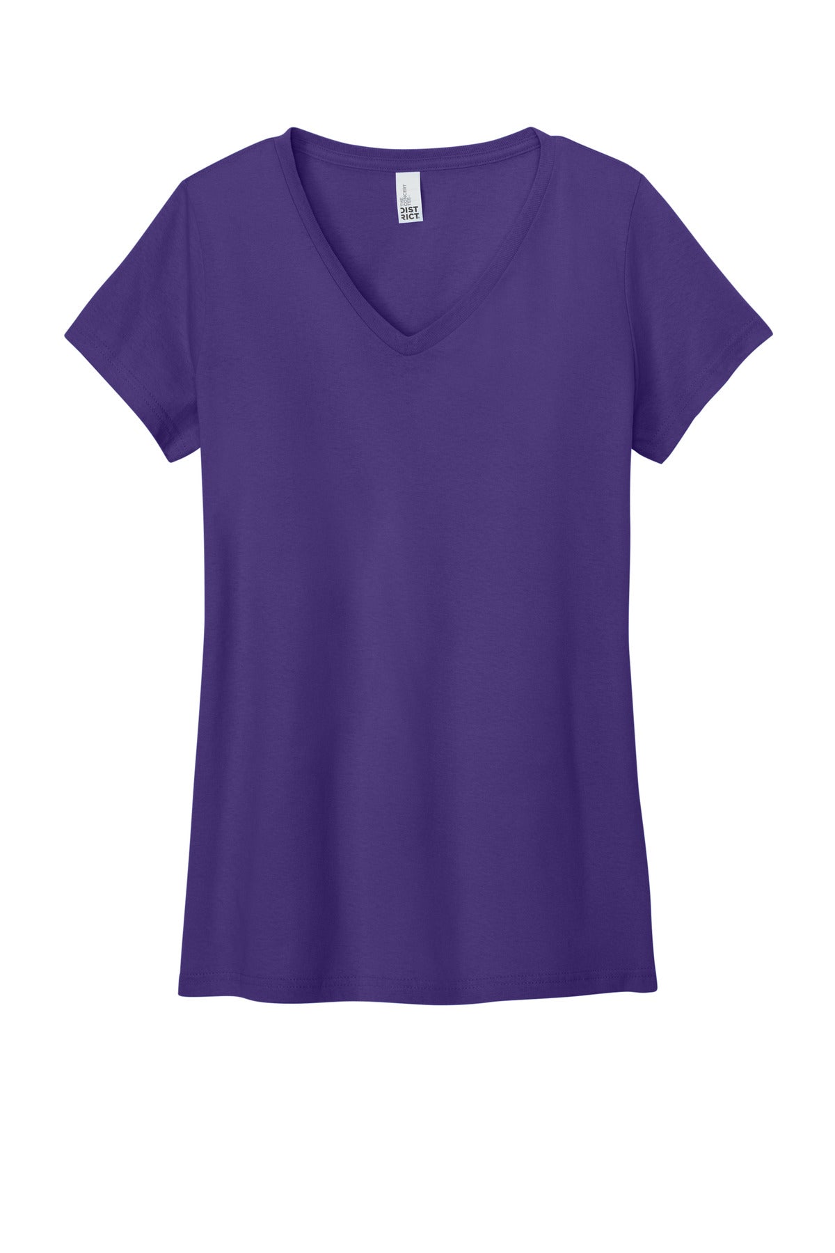 Custom Embroidered District T-Shirts  in Purple