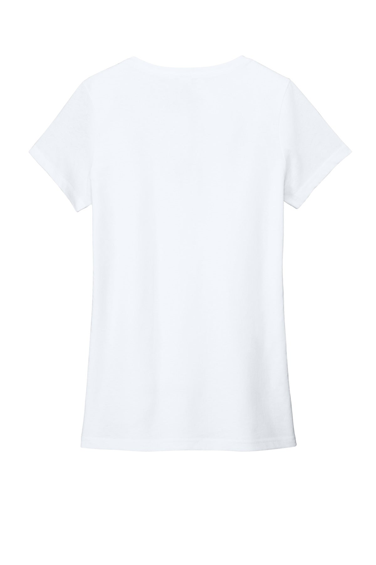 Custom Embroidered District T-Shirts  in White