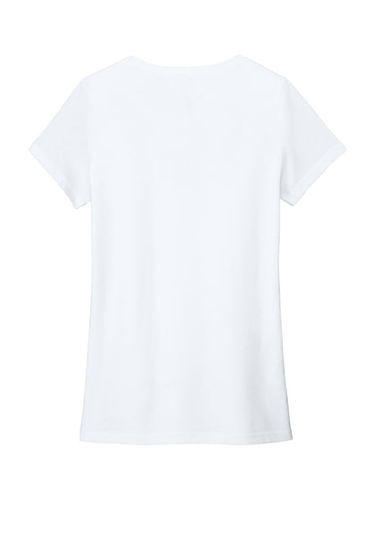 Custom Embroidered District T-Shirts  in White