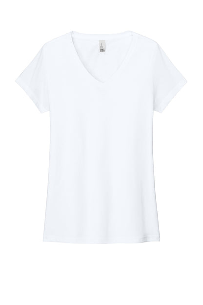 Custom Embroidered District T-Shirts  in White