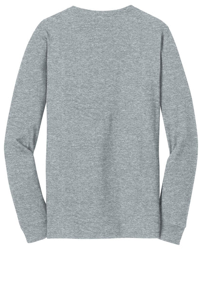 Custom Embroidered District T-Shirts  in Heather Grey