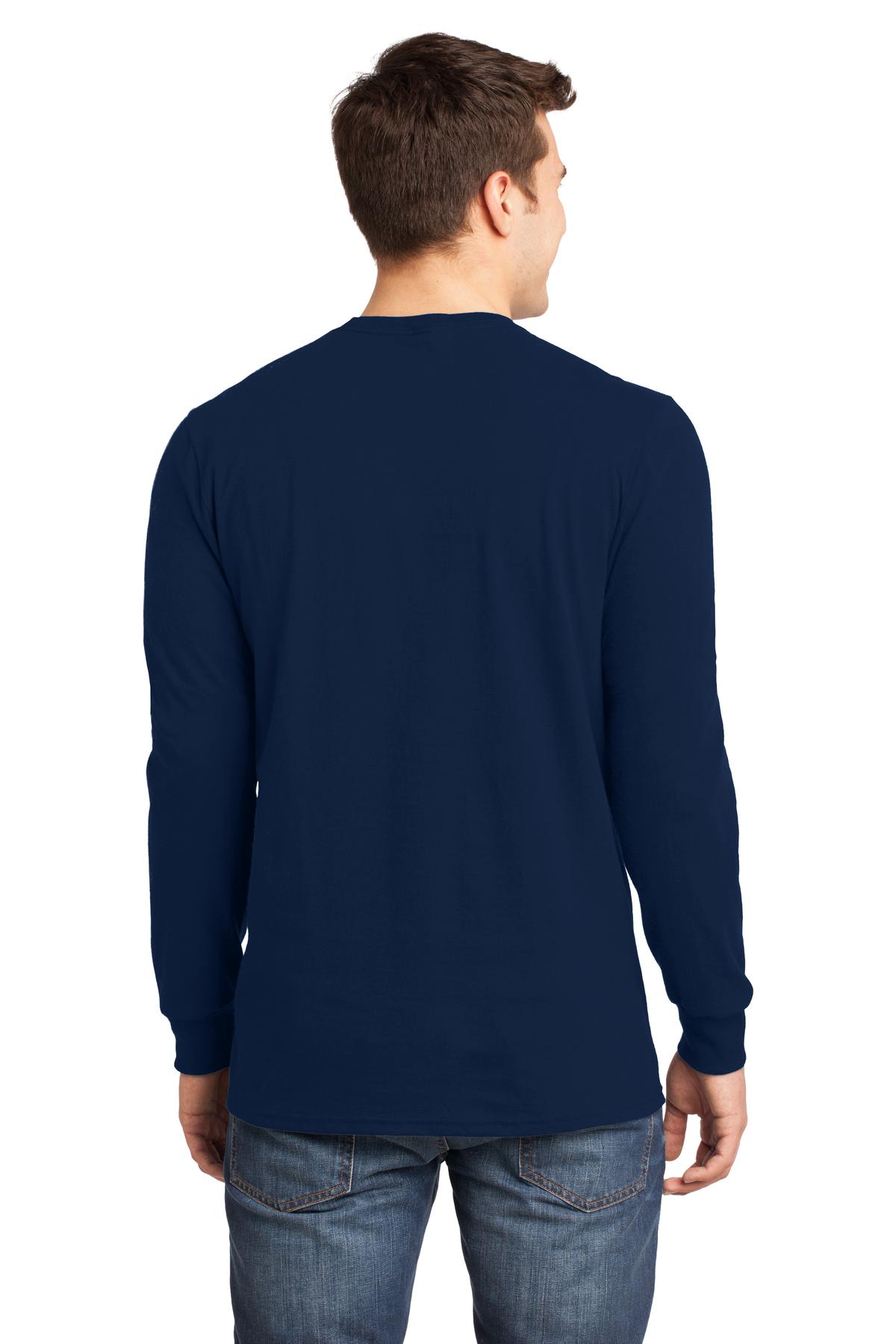 Custom Embroidered District T-Shirts  in New Navy