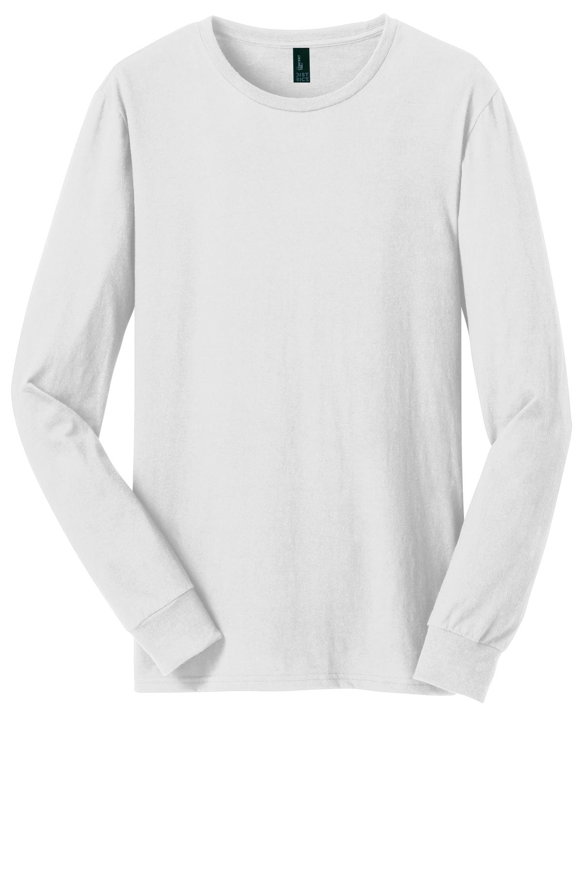 Custom Embroidered District T-Shirts  in White