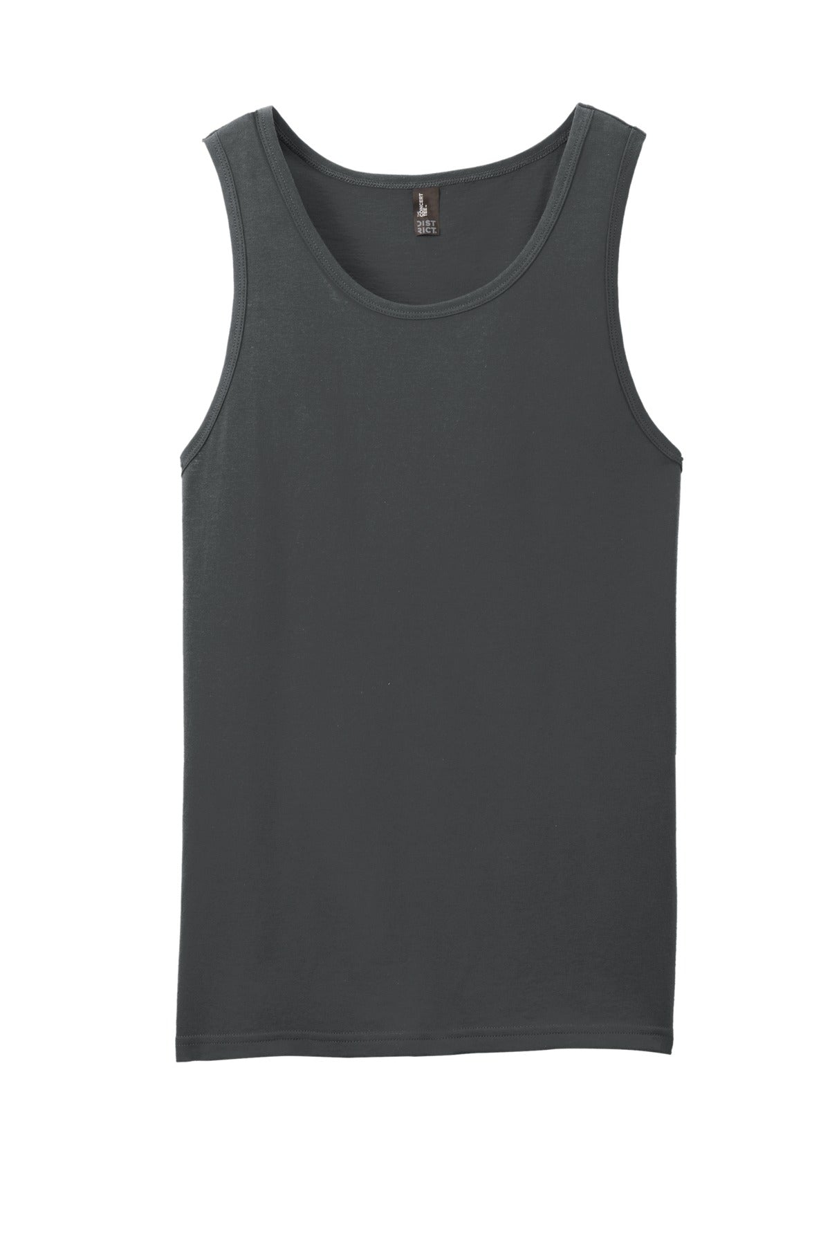 Custom Embroidered District T-Shirts  in Charcoal