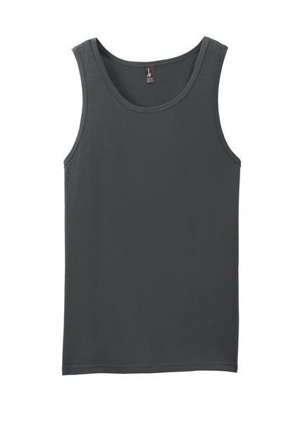 Custom Embroidered District T-Shirts  in Charcoal