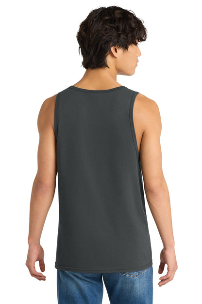 Custom Embroidered District T-Shirts  in Charcoal