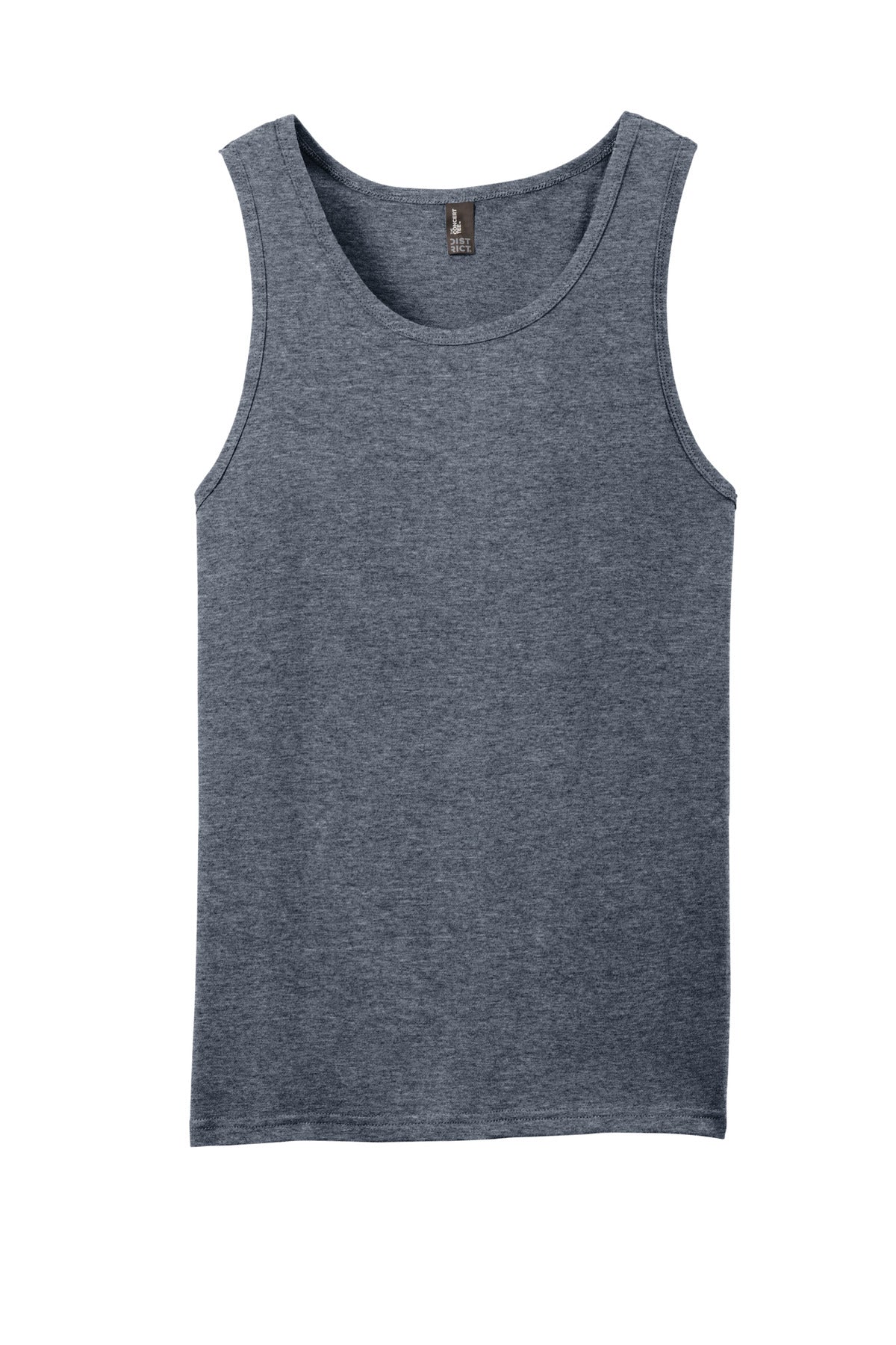 Custom Embroidered District T-Shirts  in Heathered Navy