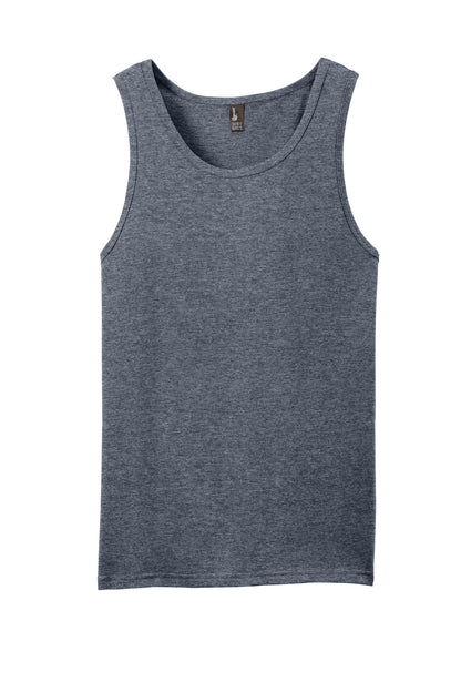 Custom Embroidered District T-Shirts  in Heathered Navy