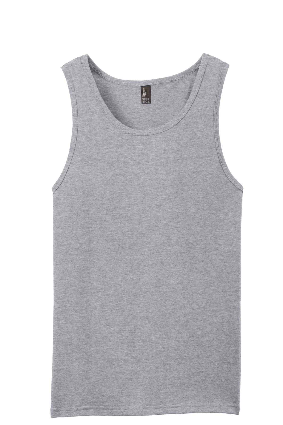 Custom Embroidered District T-Shirts  in Heather Grey