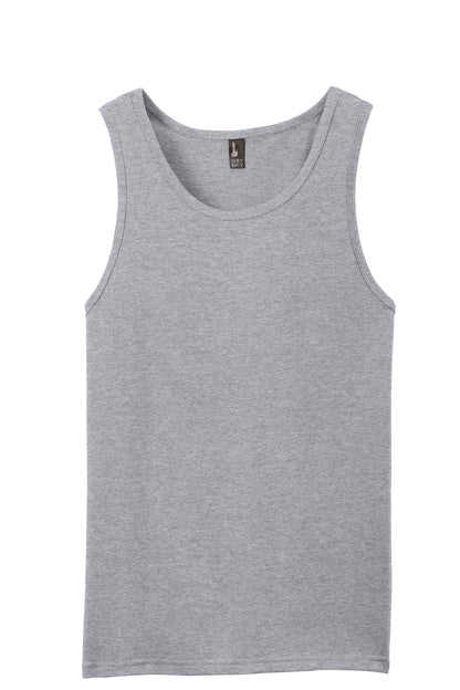 Custom Embroidered District T-Shirts  in Heather Grey