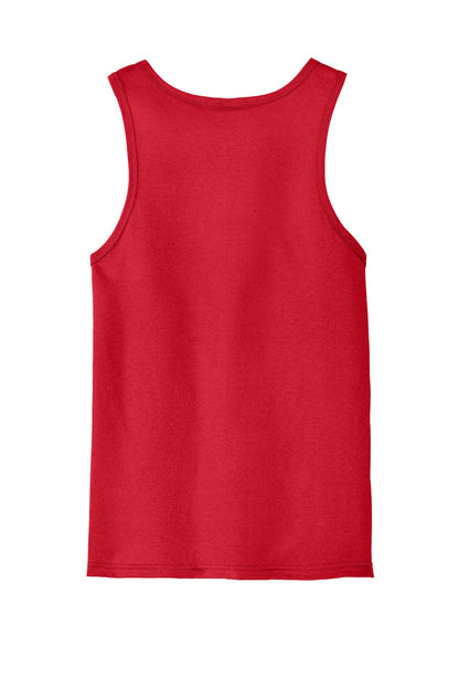 Custom Embroidered District T-Shirts  in New Red