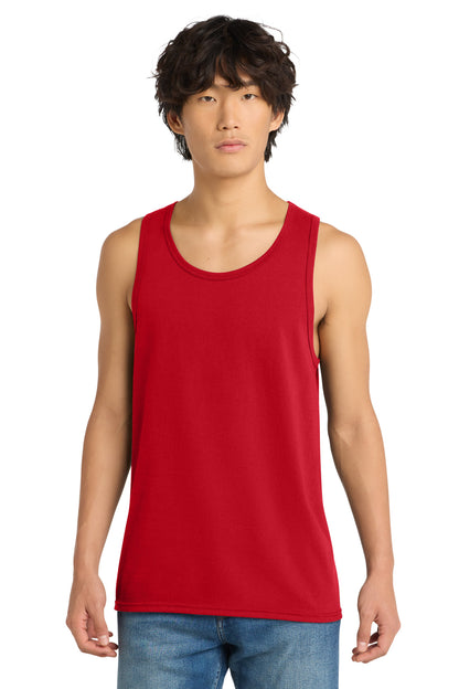 Custom Embroidered District T-Shirts  in New Red