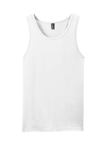 Custom Embroidered District T-Shirts  in White