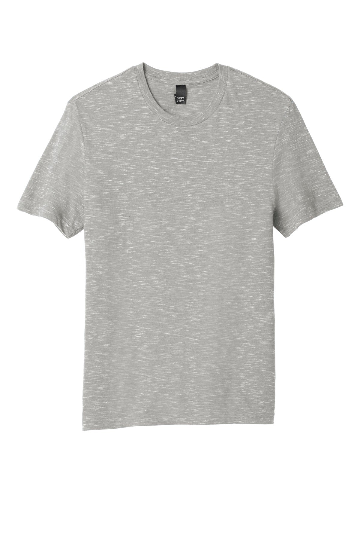 Custom Embroidered District T-Shirts  in Light Grey