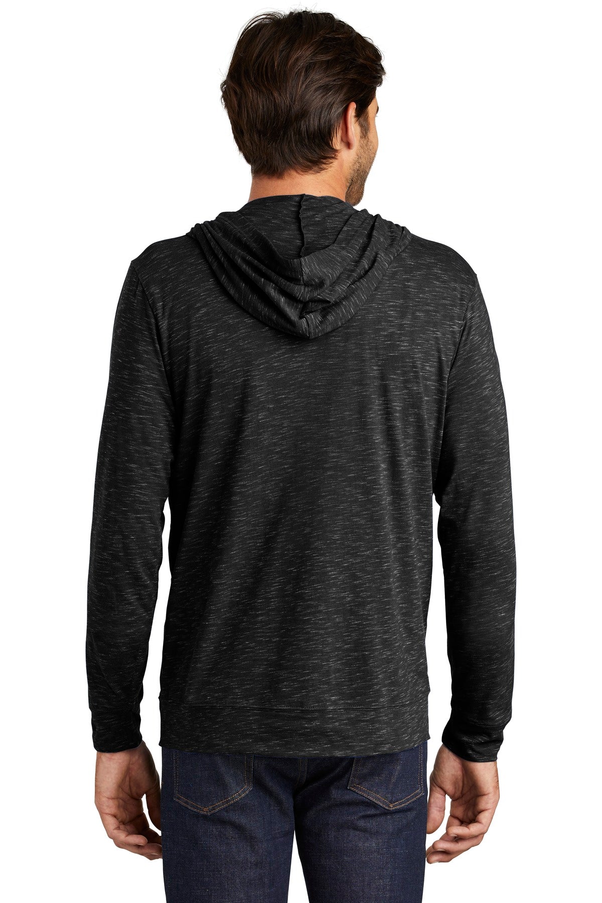 Custom Embroidered District  Medal Full-Zip Hoodie. DT565,Black