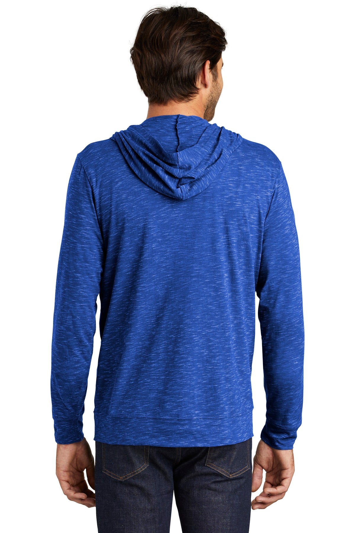 Custom Embroidered District  Medal Full-Zip Hoodie. DT565,Deep Royal