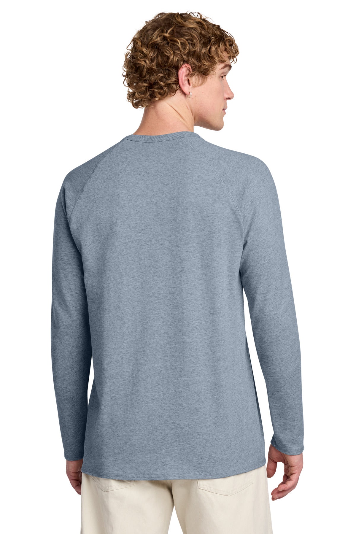 Custom Embroidered District Sweatshirts/Fleece in Flint Blue Heather