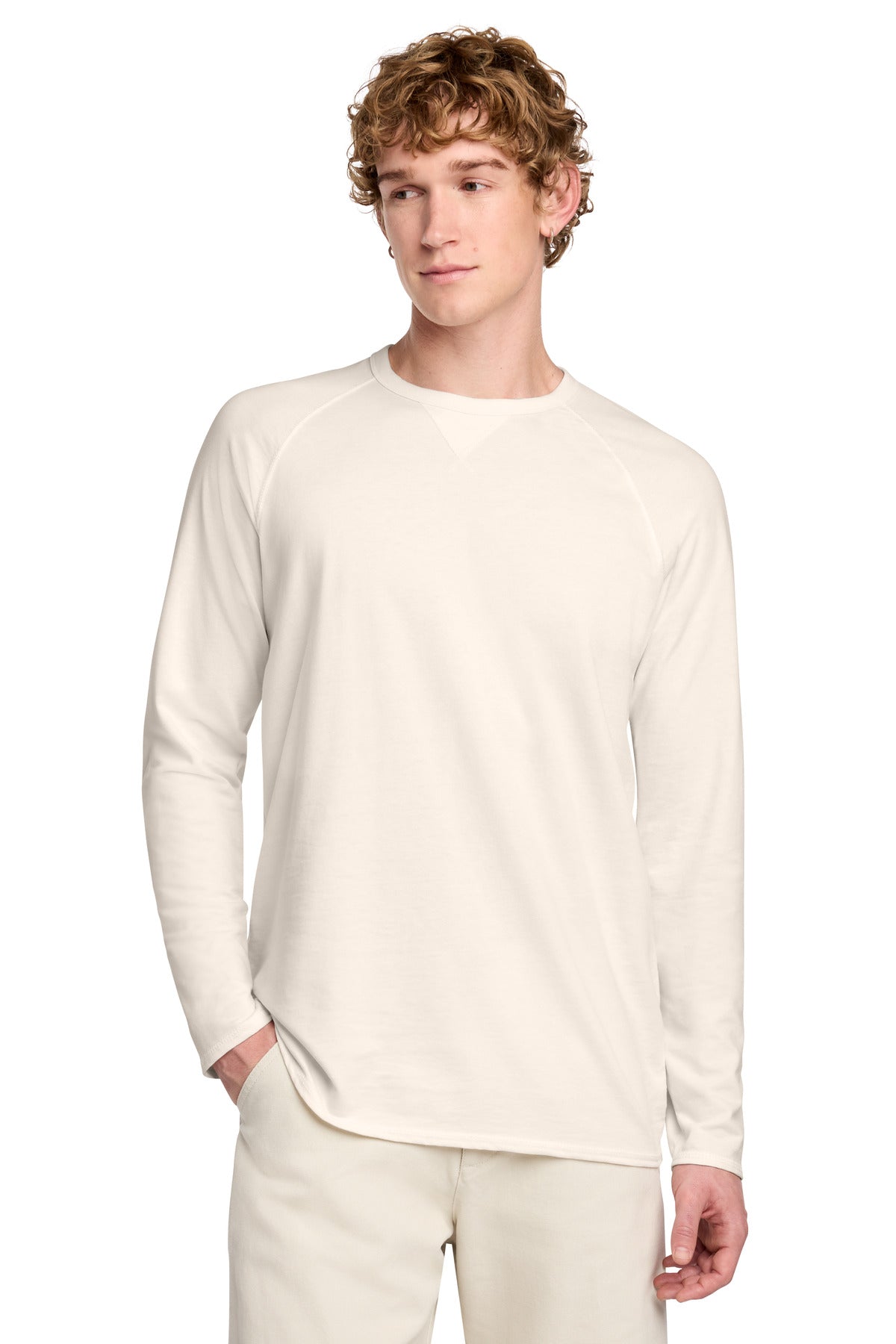 Custom Embroidered District Sweatshirts/Fleece in Gardenia