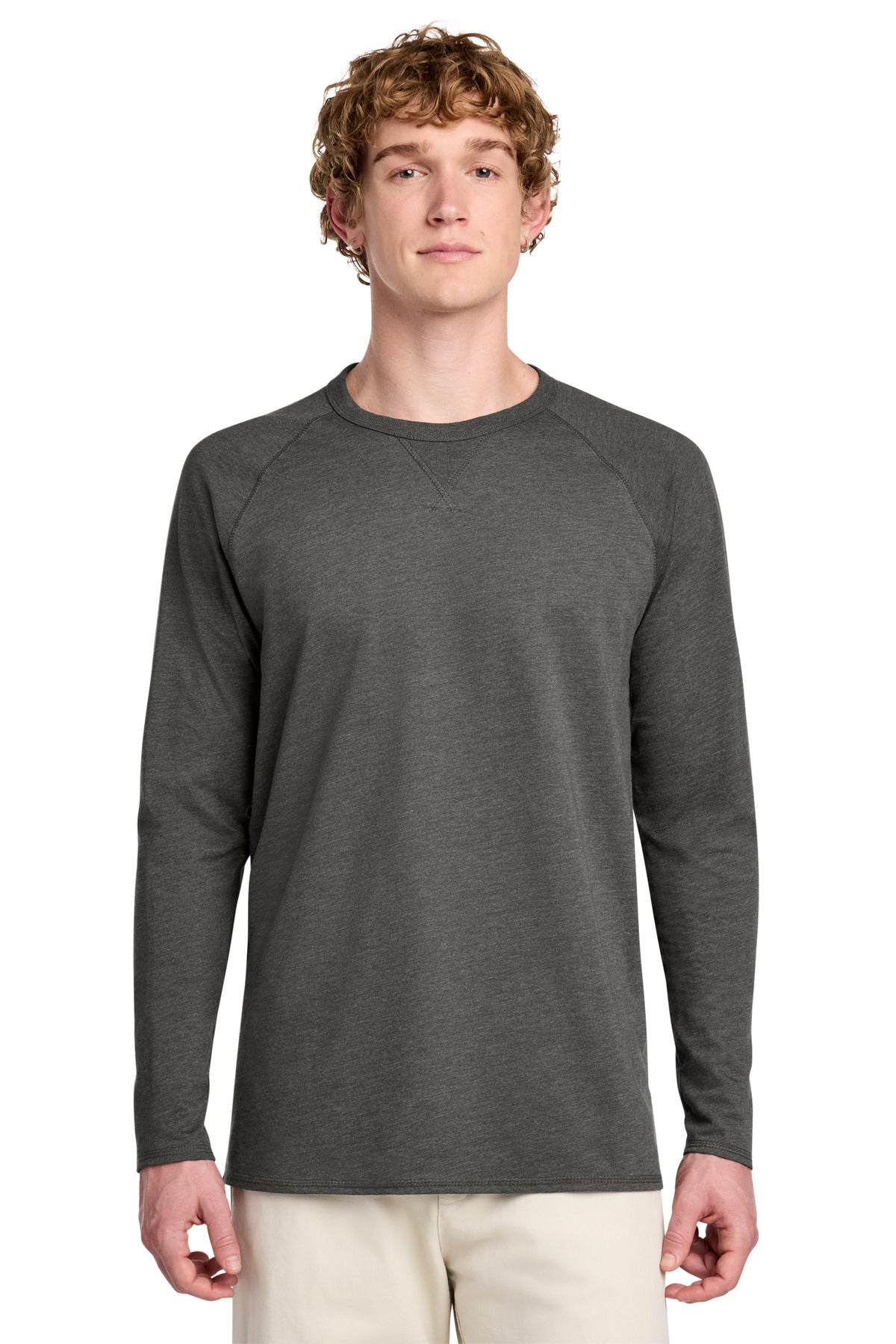 Custom Embroidered District Sweatshirts/Fleece in Washed Coal