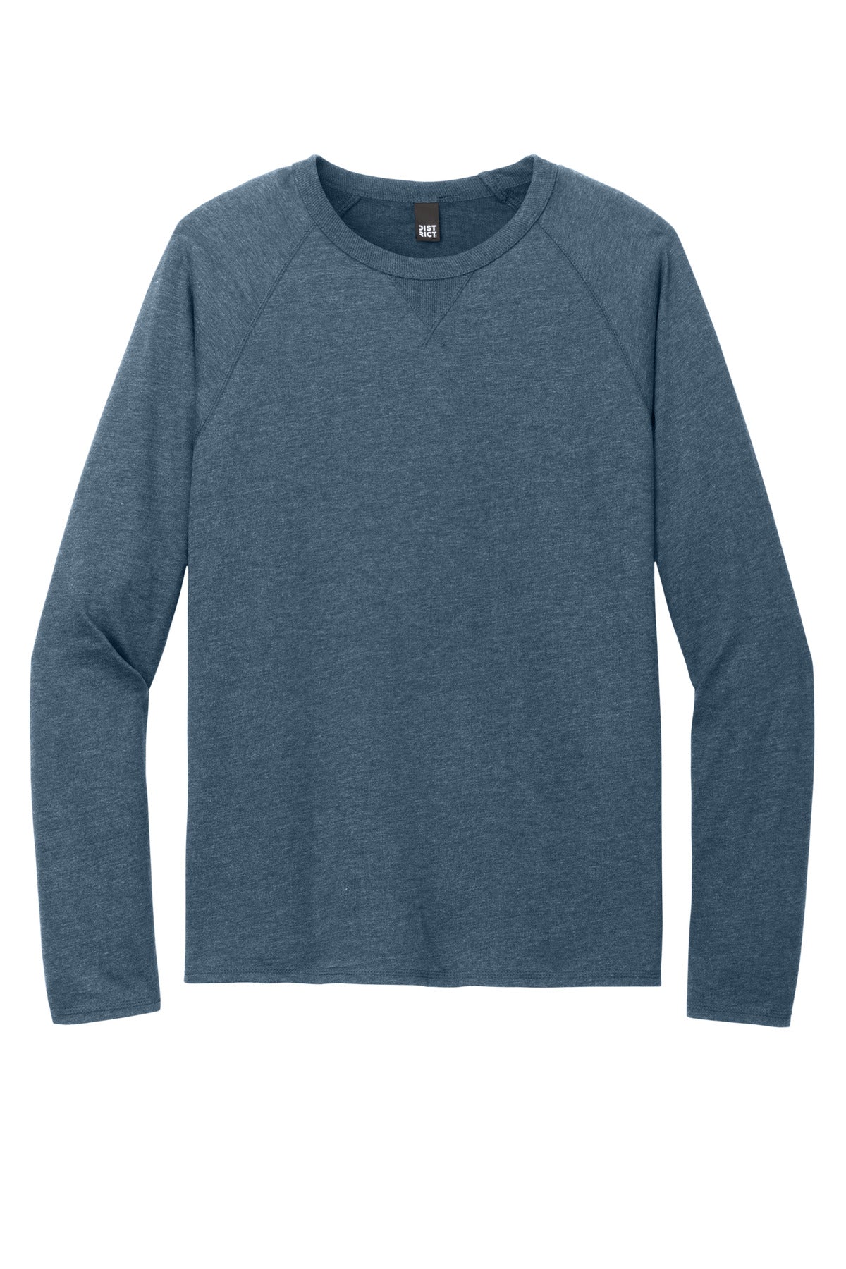 Custom Embroidered District Sweatshirts/Fleece in Washed Indigo