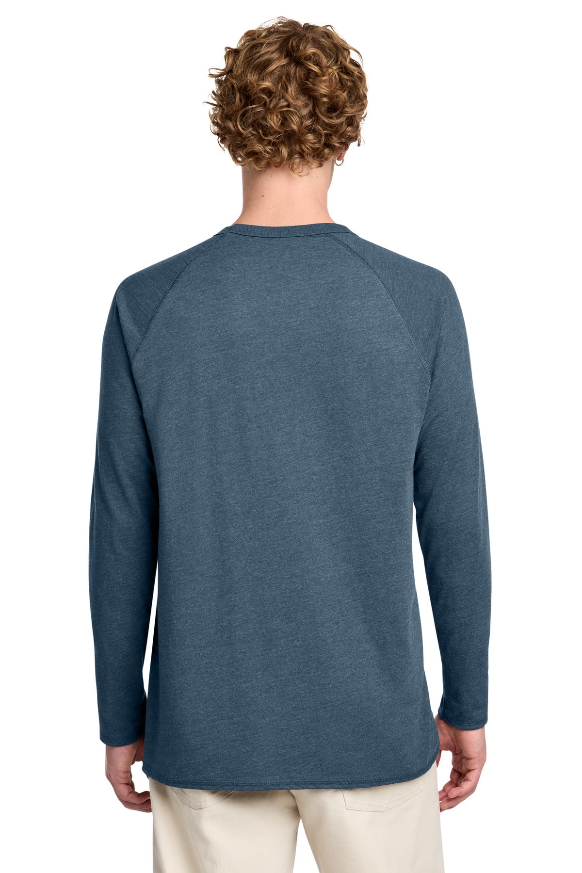 Custom Embroidered District Sweatshirts/Fleece in Washed Indigo