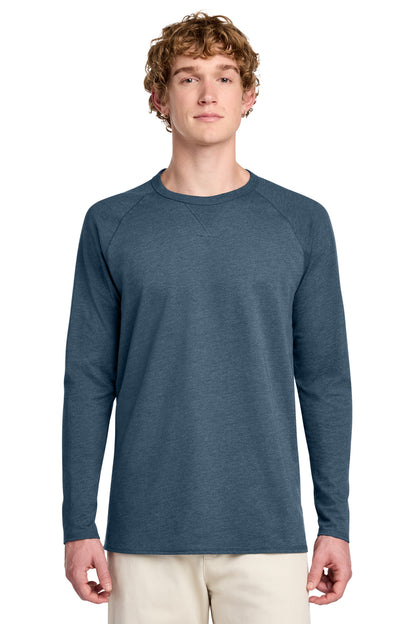 Custom Embroidered District Sweatshirts/Fleece in Washed Indigo
