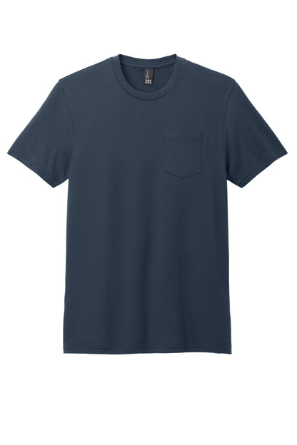 Custom Embroidered District T-Shirts  in New Navy