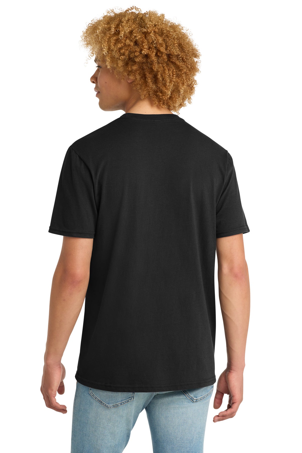 Custom Embroidered District T-Shirts  in Black
