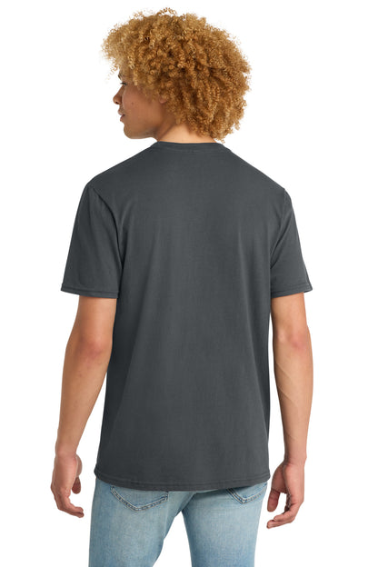 Custom Embroidered District T-Shirts  in Charcoal