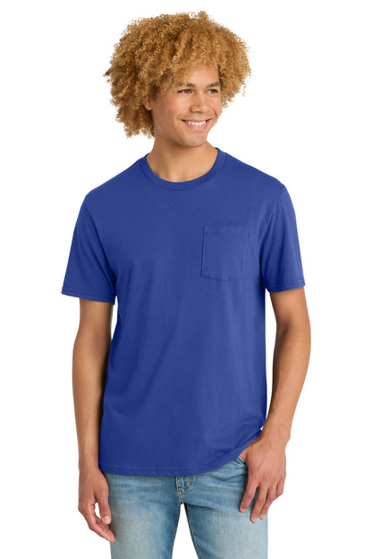 Custom Embroidered District T-Shirts  in Deep Royal