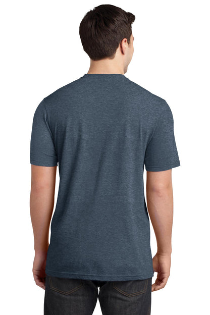 Custom Embroidered District Very Important Tee with Pocket. DT6000P,Heathered Navy