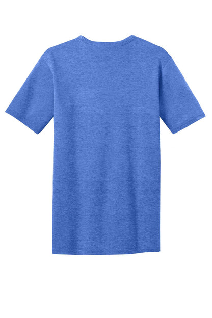 Custom Embroidered District T-Shirts  in Heathered Royal