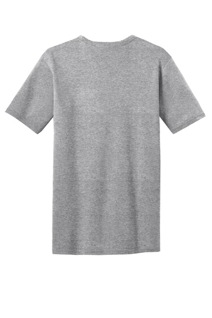 Custom Embroidered District T-Shirts  in Light Heather Grey