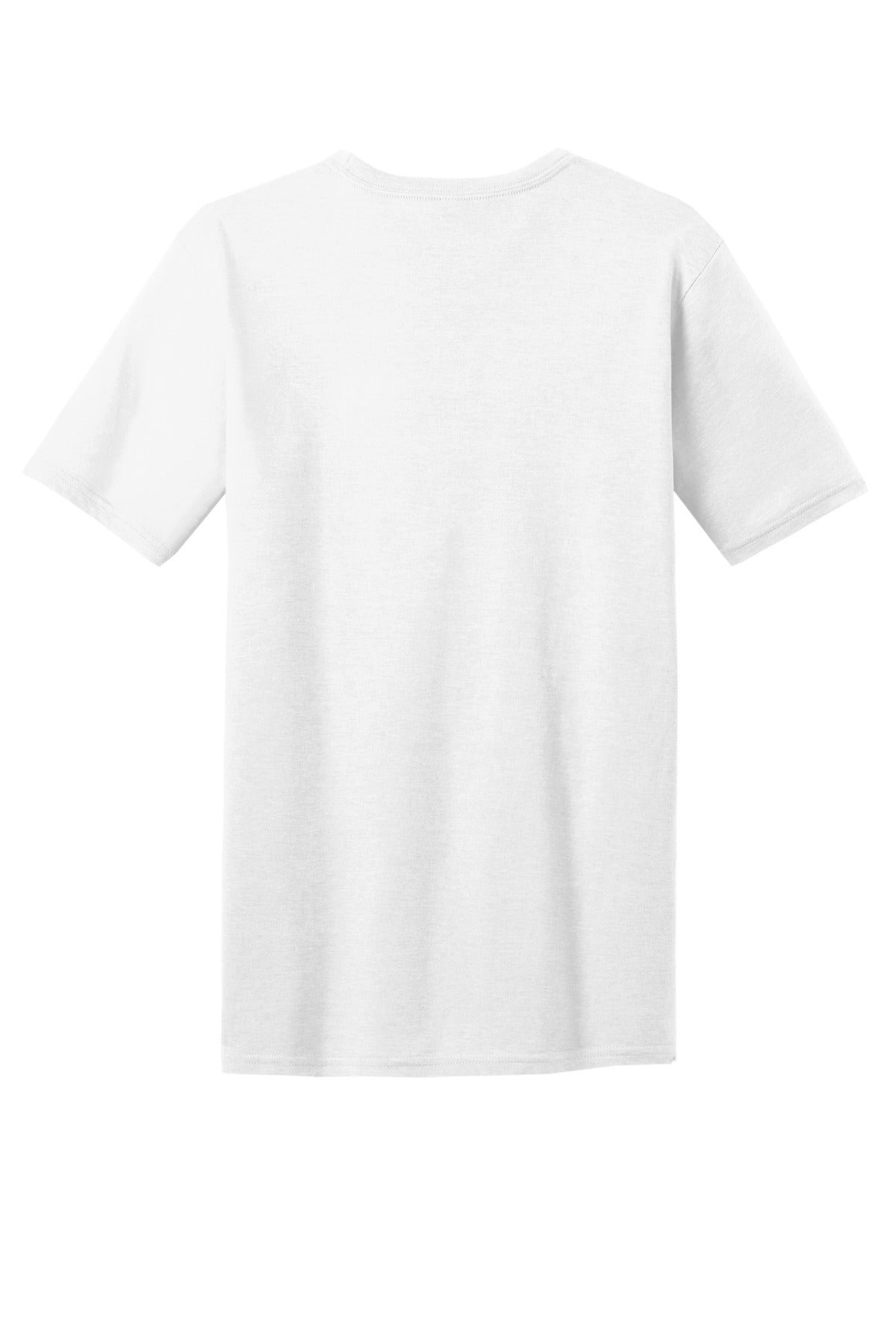 Custom Embroidered District T-Shirts  in White